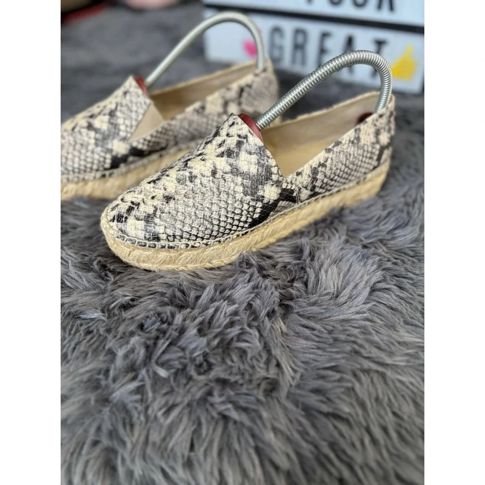 Steve Madden Prisila Espadrille Size 8 M Snakeskin‎ Animal Print Slip On Shoes